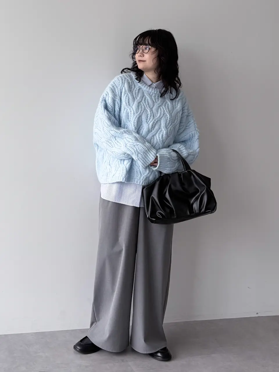 あったか裏起毛フレアワイドパンツ/Green Parks（グリーン パークス