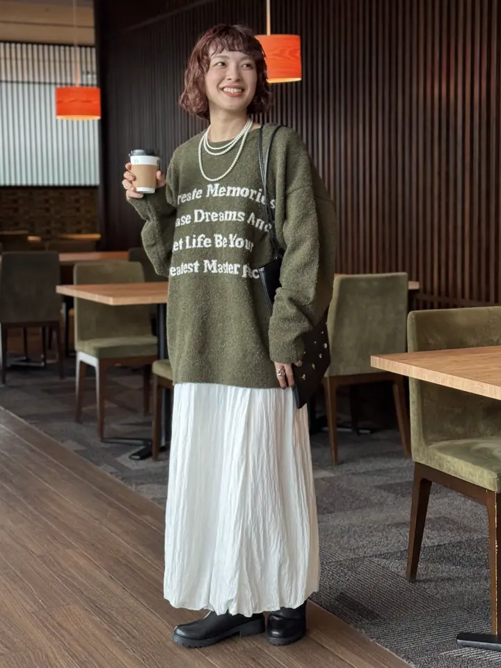 微光沢サテンバルーンスカート/Green Parks（グリーン パークス）の