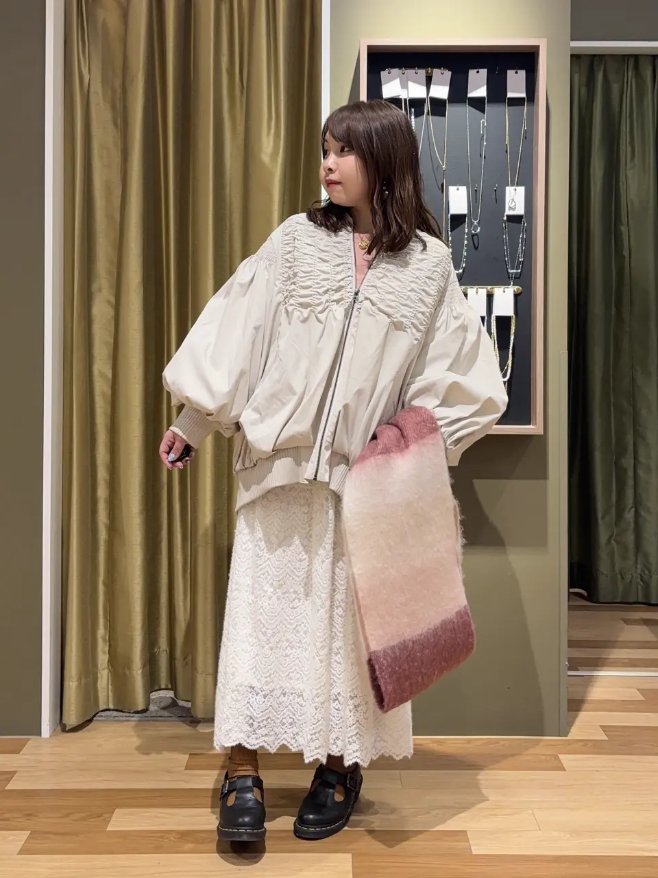 □ESCAR シャーリングブルゾン/Green Parks（グリーン パークス）の