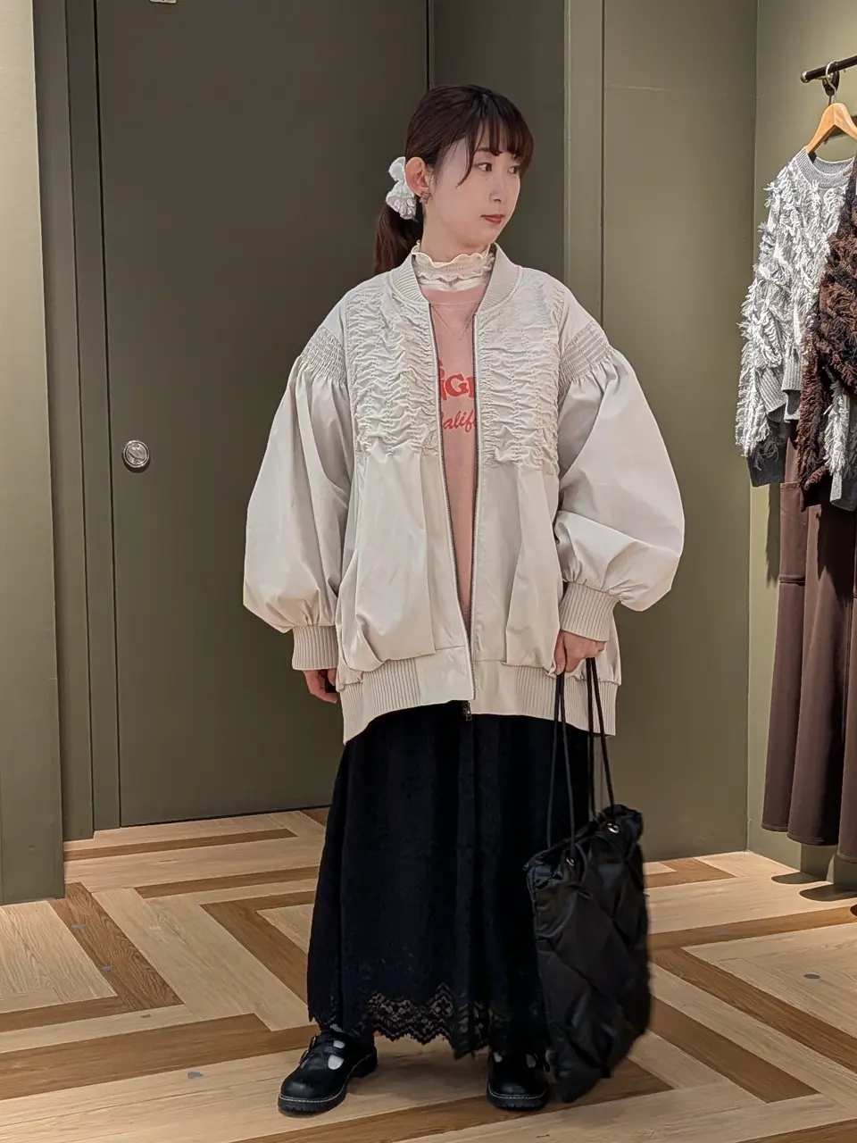 □ESCAR シャーリングブルゾン/Green Parks（グリーン パークス）の