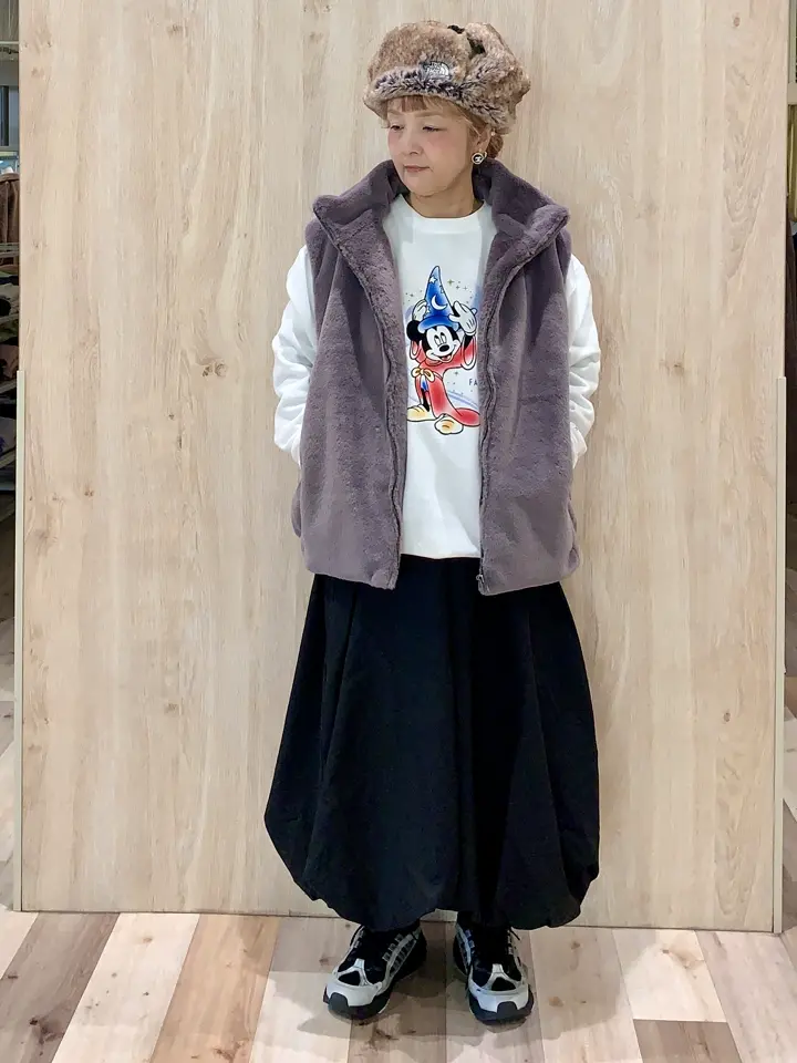 スタンドカラーZIPファーベスト/Green Parks（グリーン パークス）の