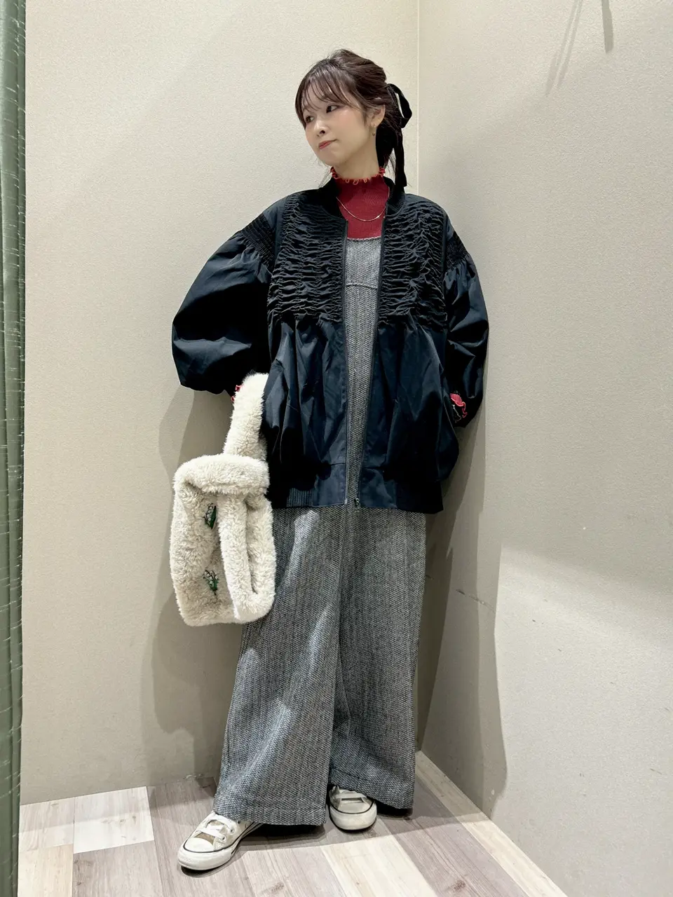 □ESCAR シャーリングブルゾン/Green Parks（グリーン パークス）の