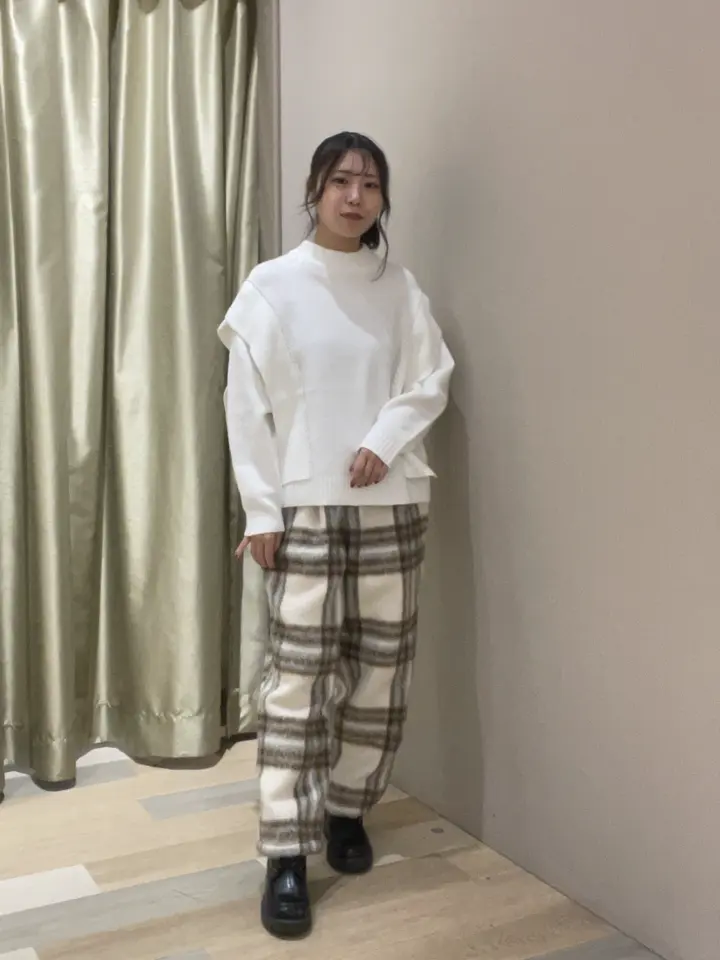 □WITH KURUMI NAKATA チェックコクーンパンツ/Green Parks（グリーン