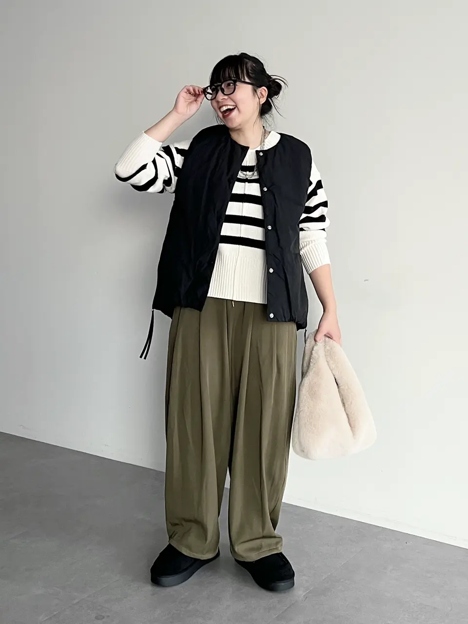 サイドZIP中綿コクーンベスト/Green Parks（グリーン パークス）の