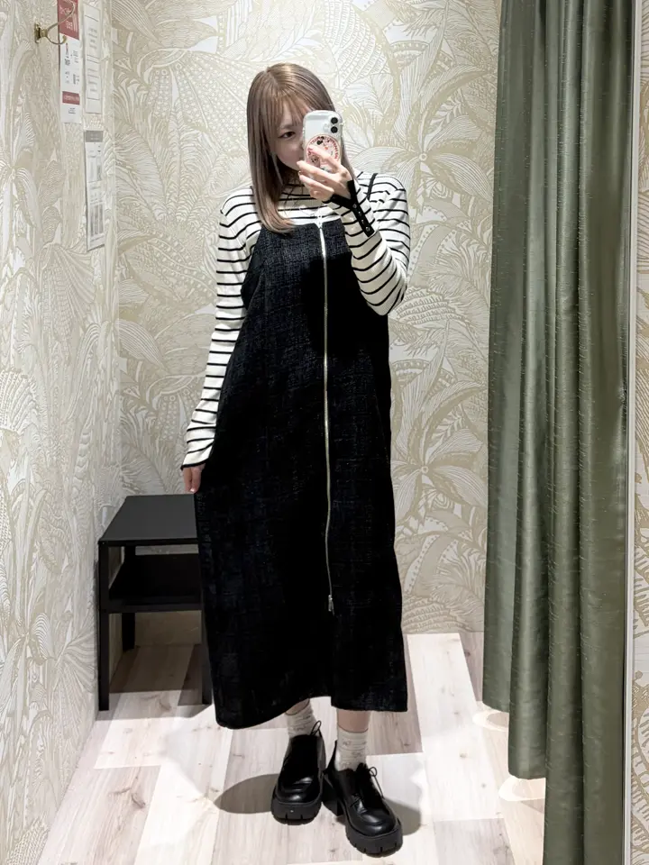 フロントZIPツイードキャミワンピース/Green Parks（グリーン パークス