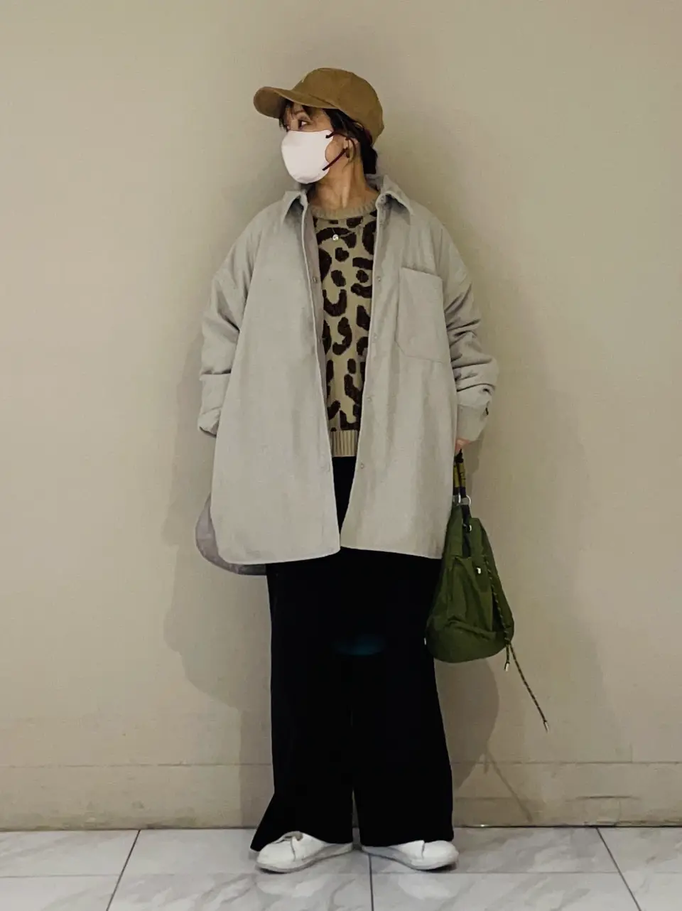 furry rate レオパードジャカードニット/Green Parks（グリーン