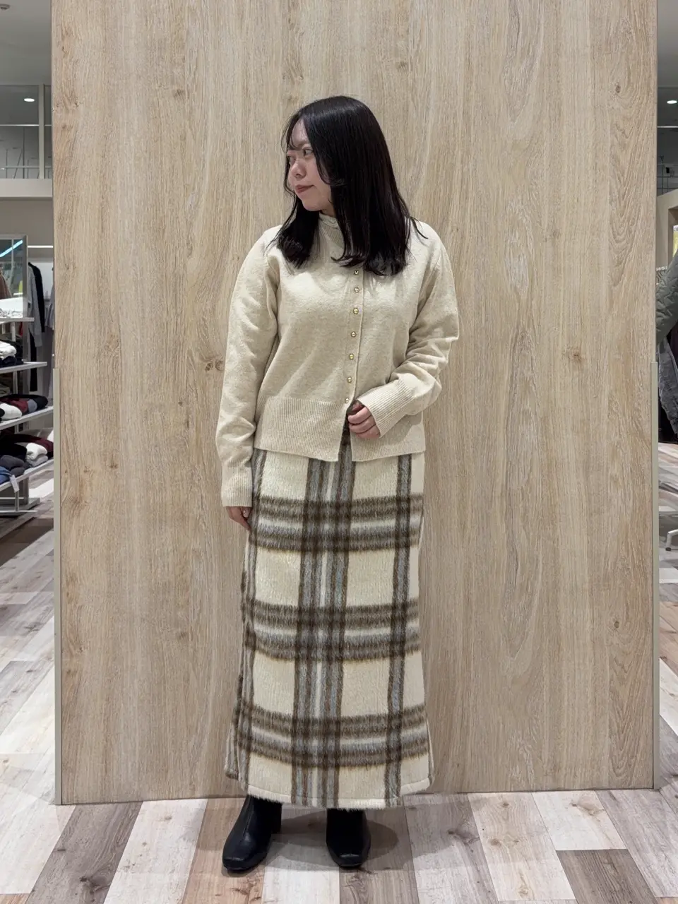 □WITH KURUMI NAKATA チェックラップスカート/Green Parks（グリーン