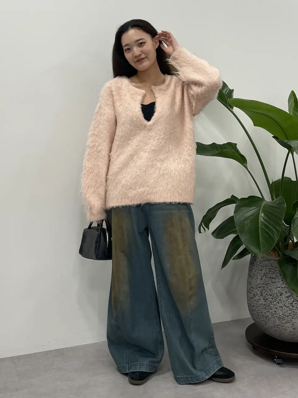 前後2wayキーネックシャギーニット/AnriettMusée（アンリエットミュゼ