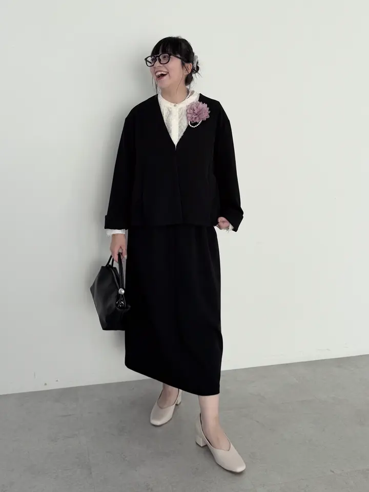 予約】洗えてストレッチ ノーカラージャケット/Green Parks（グリーン