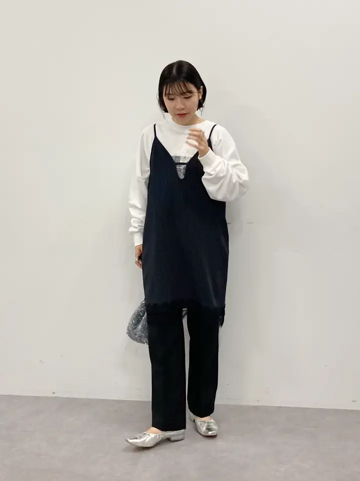 2WAYレース×ピンストライプキャミソールワンピース/AnriettMusée（アン
