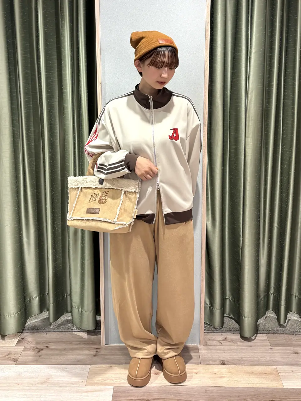 □STRANGER THINGS×MINNETONKA ニットキャップ/Green Parks（グリーン