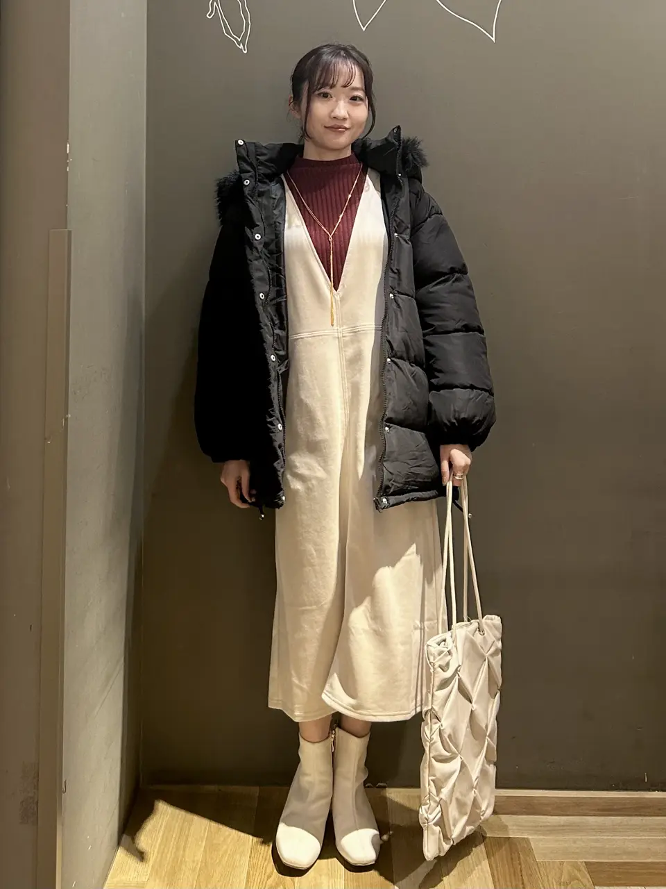 なめらかタッチスウェード調ジャンパースカート/Green Parks（グリーン