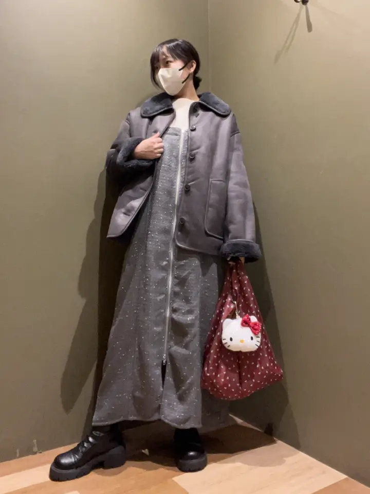 フロントZIPツイードキャミワンピース/Green Parks（グリーン パークス