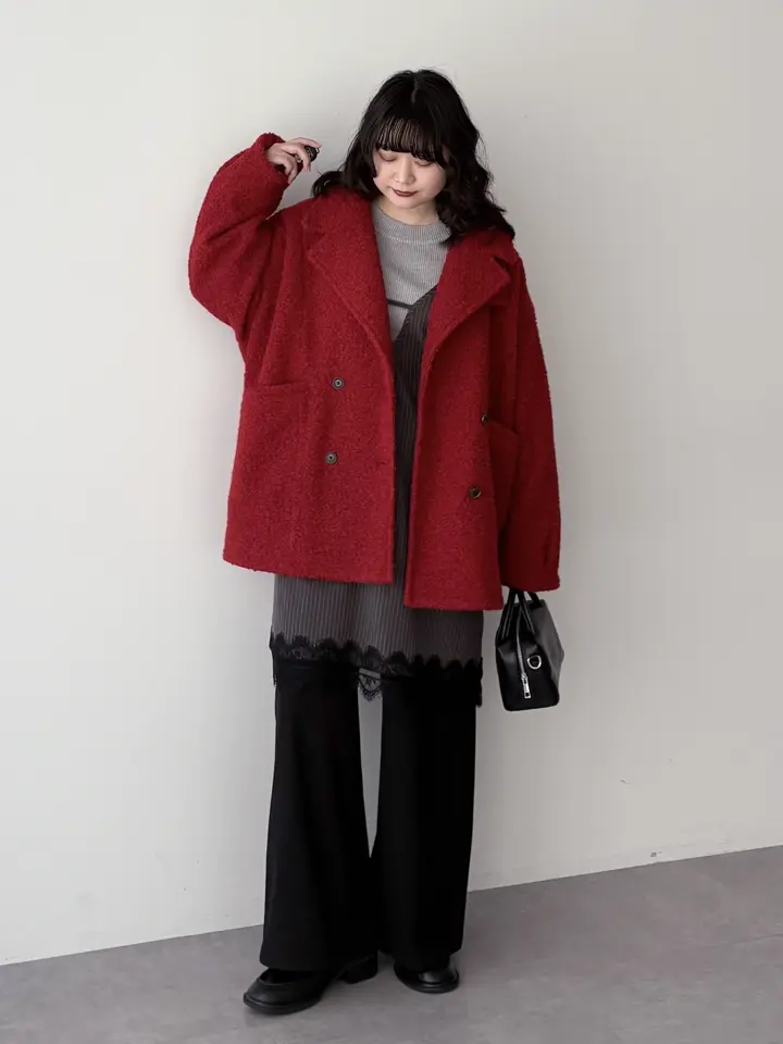 2WAYレース×ピンストライプキャミソールワンピース/AnriettMusée（アン