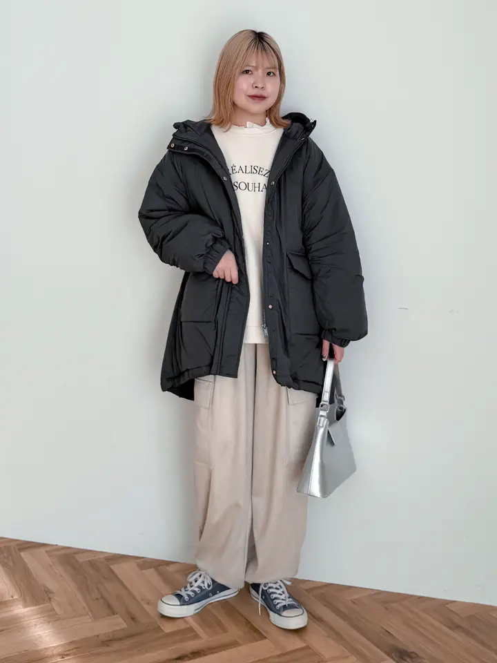 裏起毛ルーズサイズロゴプルオーバー/Green Parks（グリーン パークス