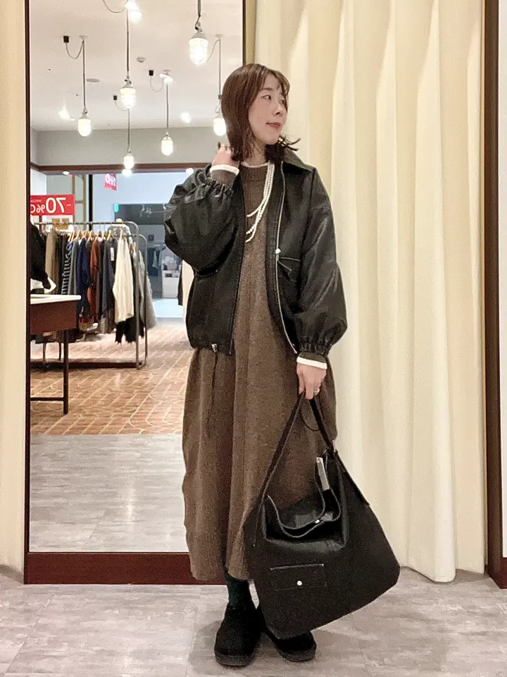 ELENCARE DUE フェイクレザーブルゾン/Green Parks（グリーン パークス