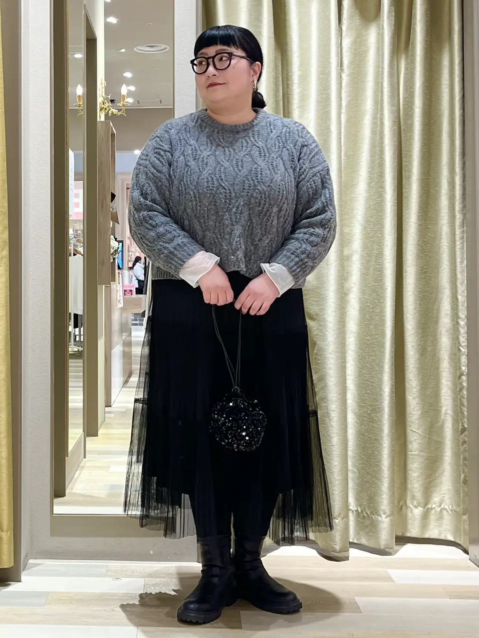 チュールプリーツティアードスカート/Green Parks（グリーン パークス