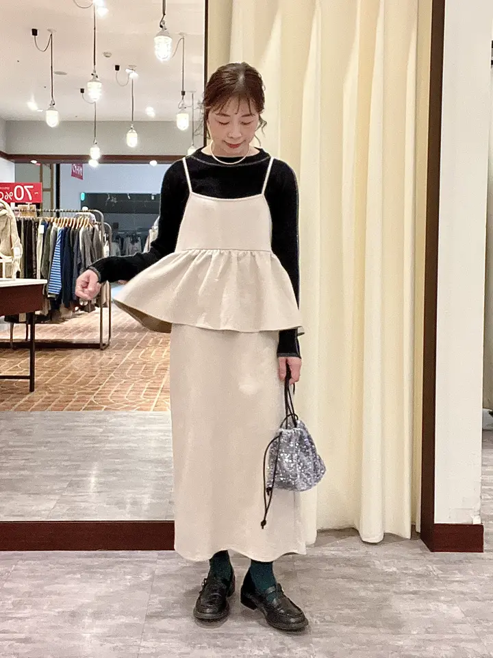 ≪USED≫ラメライン入りリブニットプルオーバー/Green Parks（グリーン