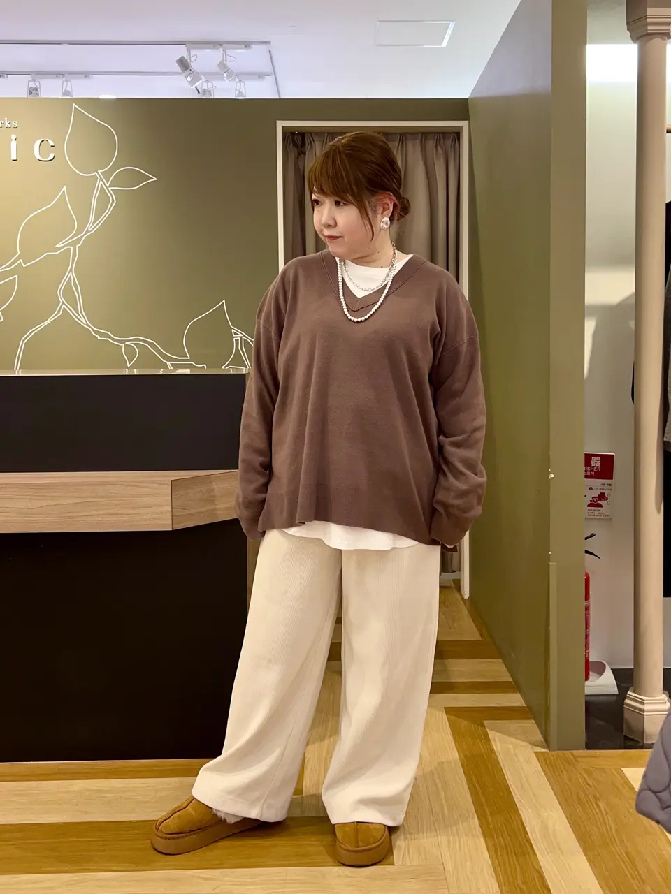 バイパチVネックニットプルオーバー＜静電気軽減＞/AMERICAN HOLIC