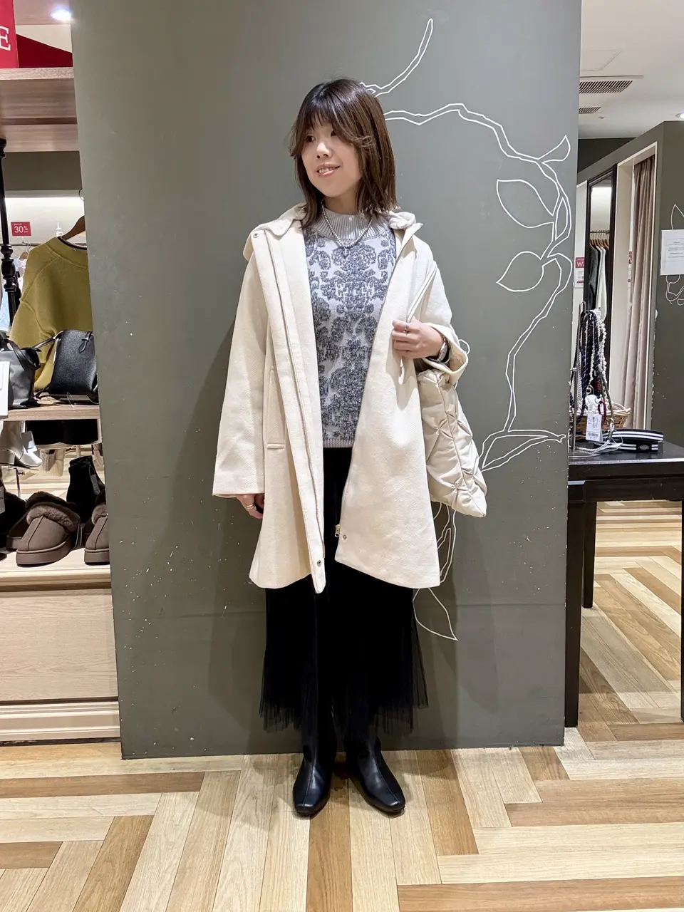 swing by アラベスクジャカードニット/Green Parks（グリーン パークス