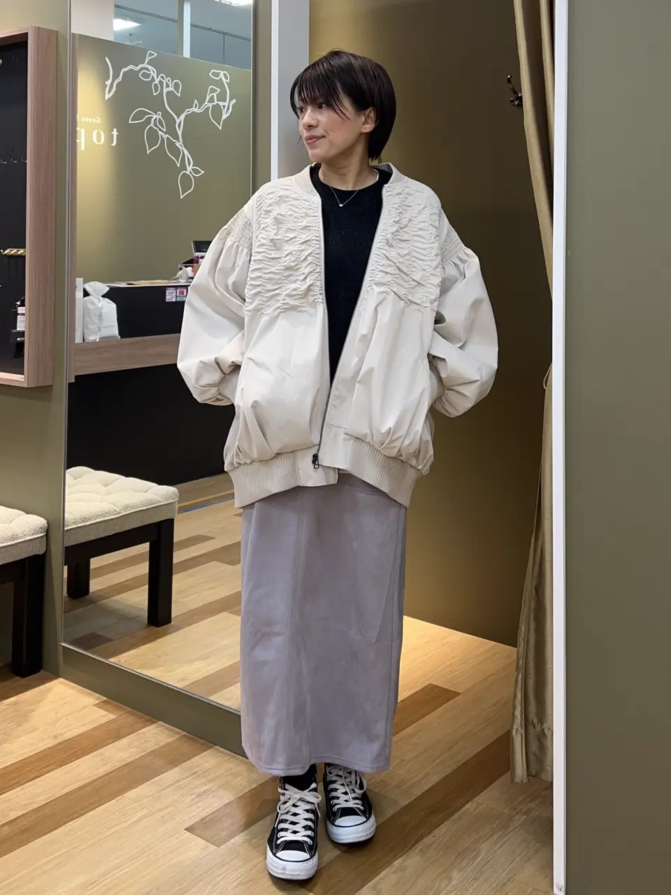 □ESCAR シャーリングブルゾン/Green Parks（グリーン パークス）の