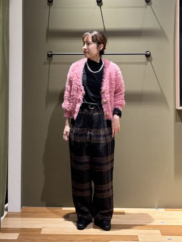 □WITH KURUMI NAKATA チェックコクーンパンツ/Green Parks（グリーン