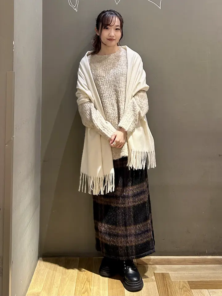 □WITH KURUMI NAKATA チェックラップスカート/Green Parks（グリーン