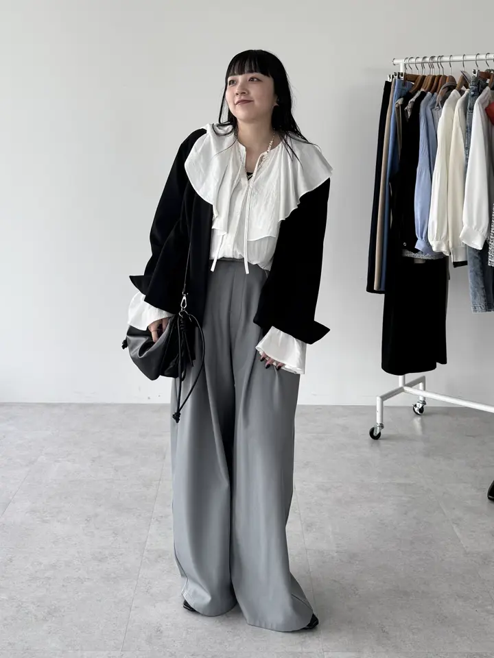 O.洗えてストレッチ ノーカラージャケット/Green Parks（グリーン