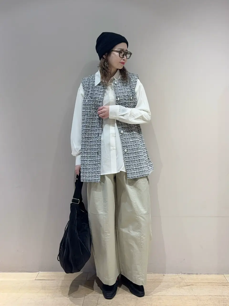専用です新品　タグ付き【SONO】【ヴィクトリアダウン】ツイーディペプラムベスト O.ツィードペプラムベスト/Green Parks（グリーン パークス）のベスト