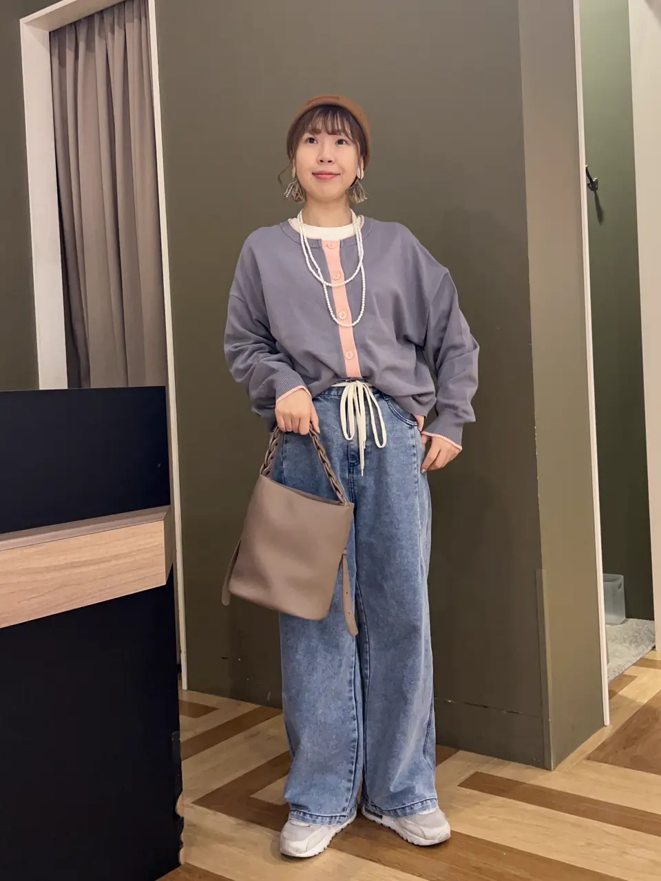 □STRANGER THINGS×MINNETONKA ニットキャップ/Green Parks（グリーン