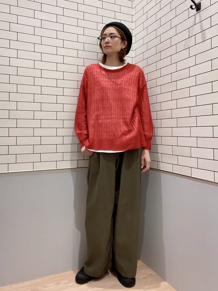 45R・ゴマチノタックレース・キュロットワイドパンツ チノタックワイドパンツ/Green Parks（グリーン パークス）のワイド