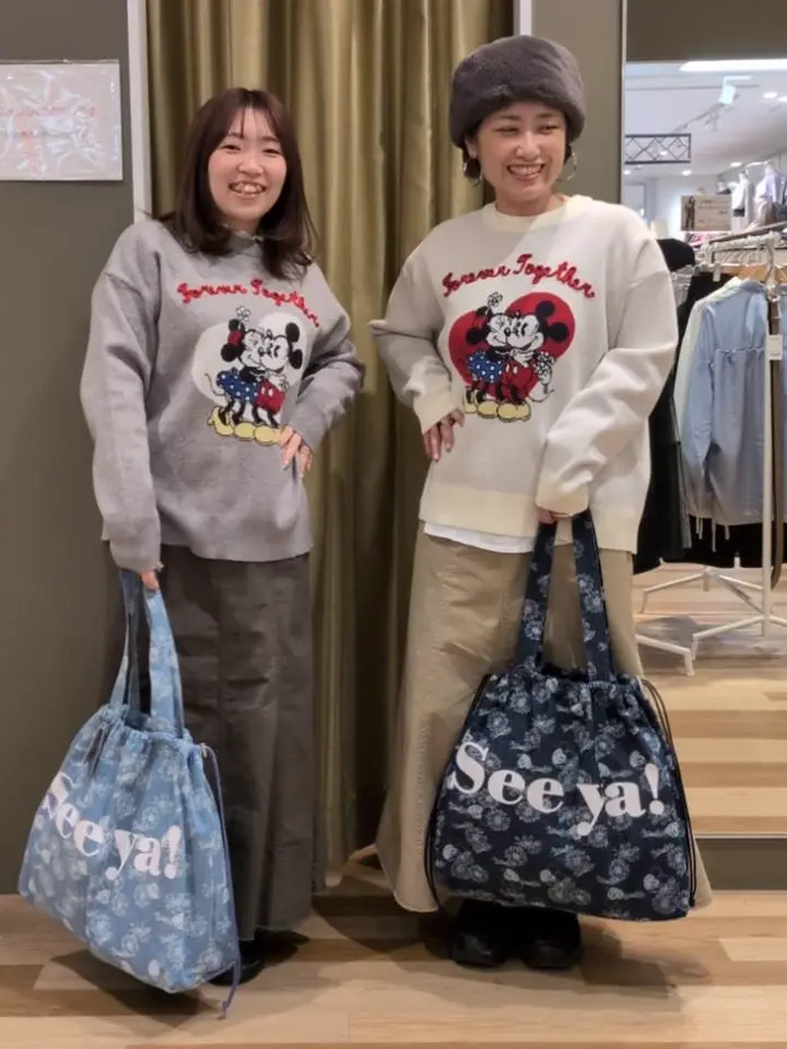 ミッキー&フレンズ/ジャガードニットプルオーバー/Green Parks ミッキー&フレンズ/ジャガードニットプルオーバー/Green Parks
