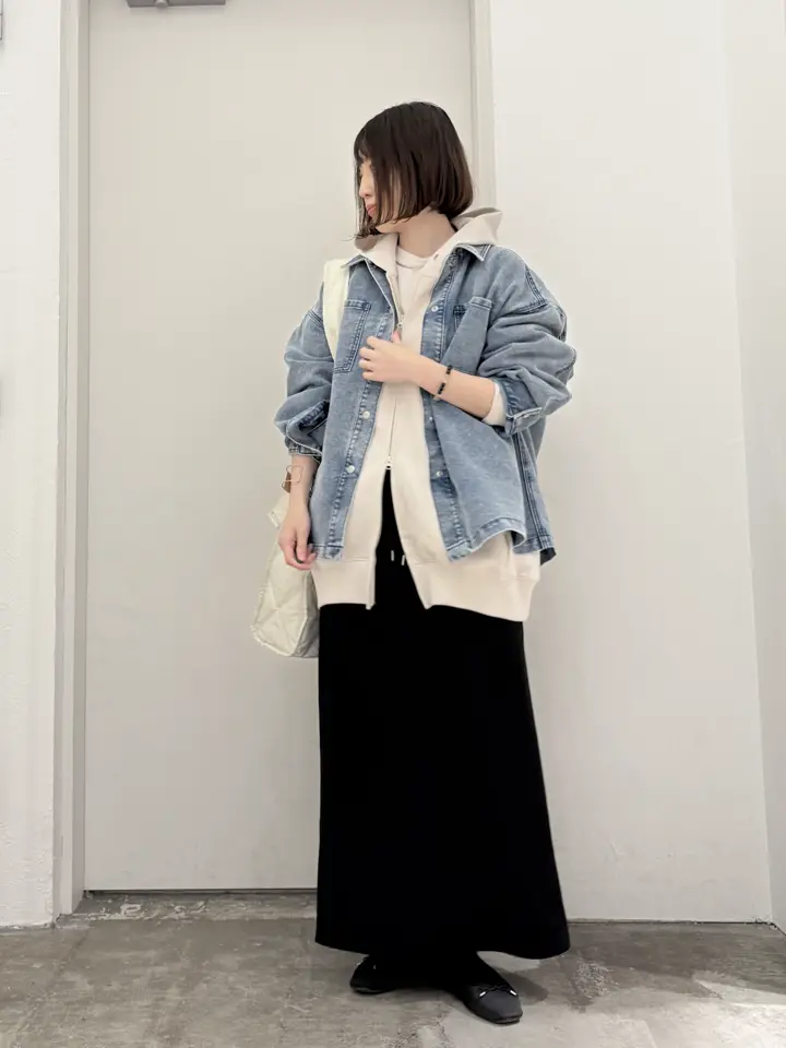 楽ちんリップルIラインスカート/Green Parks（グリーン パークス）の