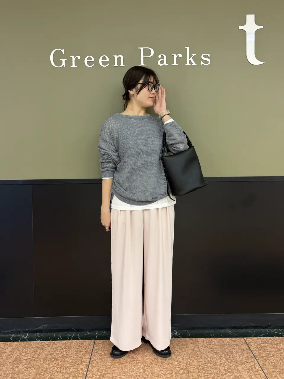 Green Parks  Vネックドロップショルダープルオーバー　L　パープル green parks - Green Parks Vネックドロップショルダープルオーバー L
