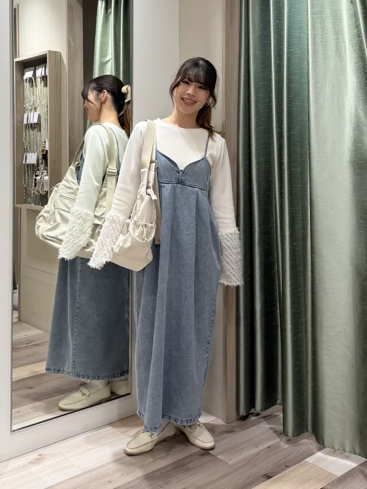 45R 大麦デニムのキャミソール（重）　ヒッコリー　2024春夏　28,600円 45R 大麦デニムのキャミソール（重）ヒッコリー2024春夏28,600円