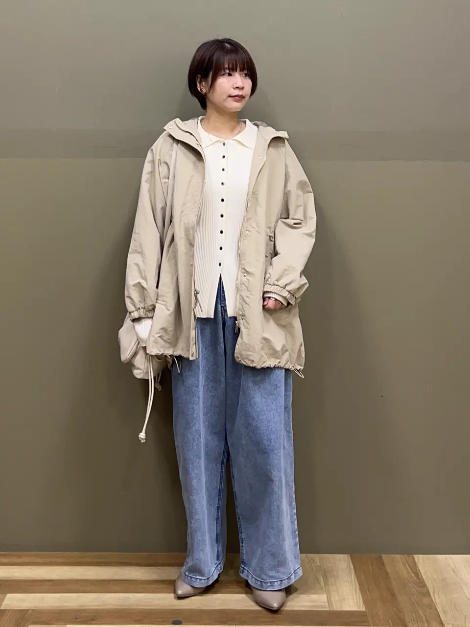 撥水加工ミディ丈マウンテンパーカー/Green Parks（グリーン パークス