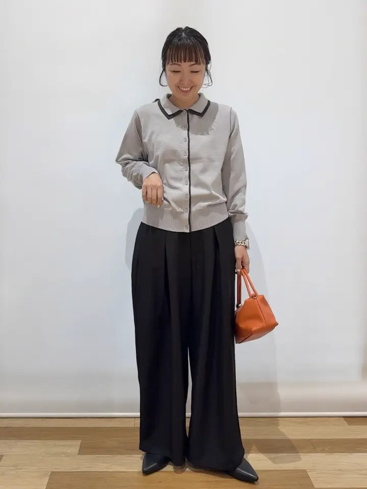 ≪USED≫ここちニット衿付き配色プルオーバー/Green Parks（グリーン