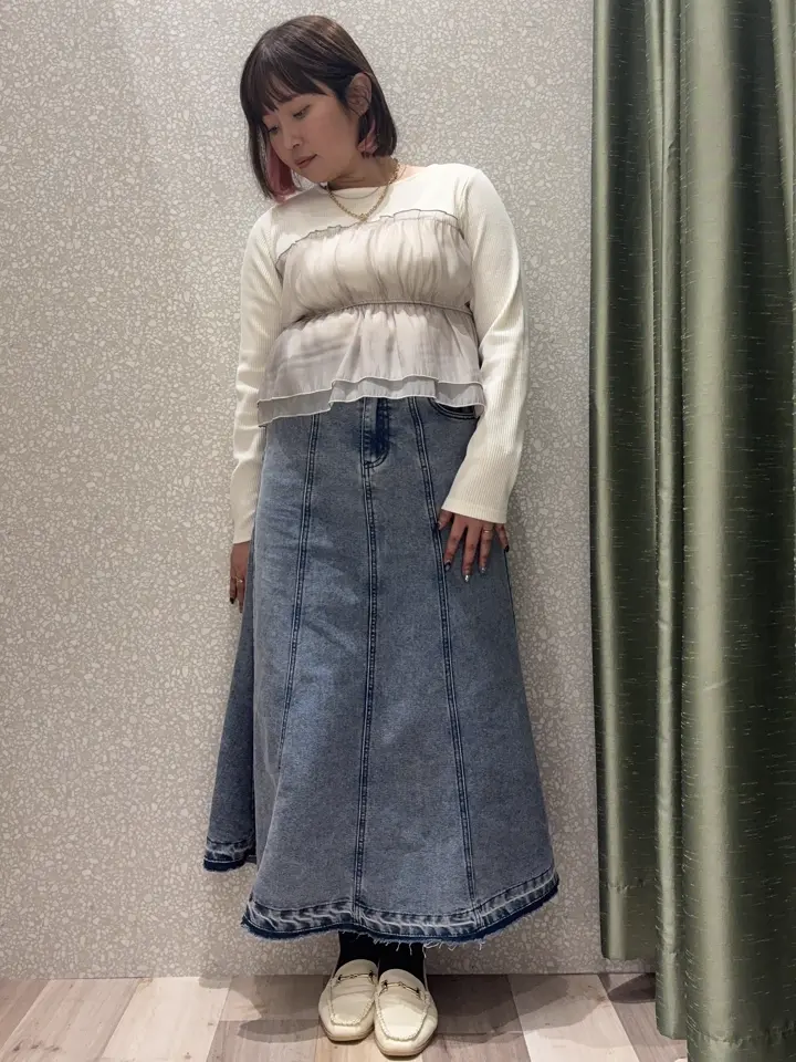 イージーデニムマーメイドスカート/Green Parks（グリーン パークス