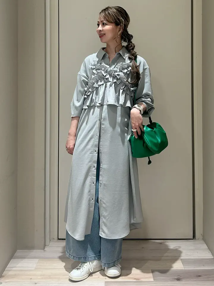 ≪USED≫SET2点フリルビスチェ＋シャツワンピース/Green Parks