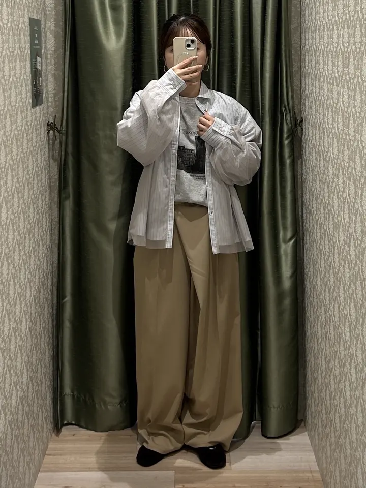 イージーケアチュールドッキングシャツ/Green Parks（グリーン