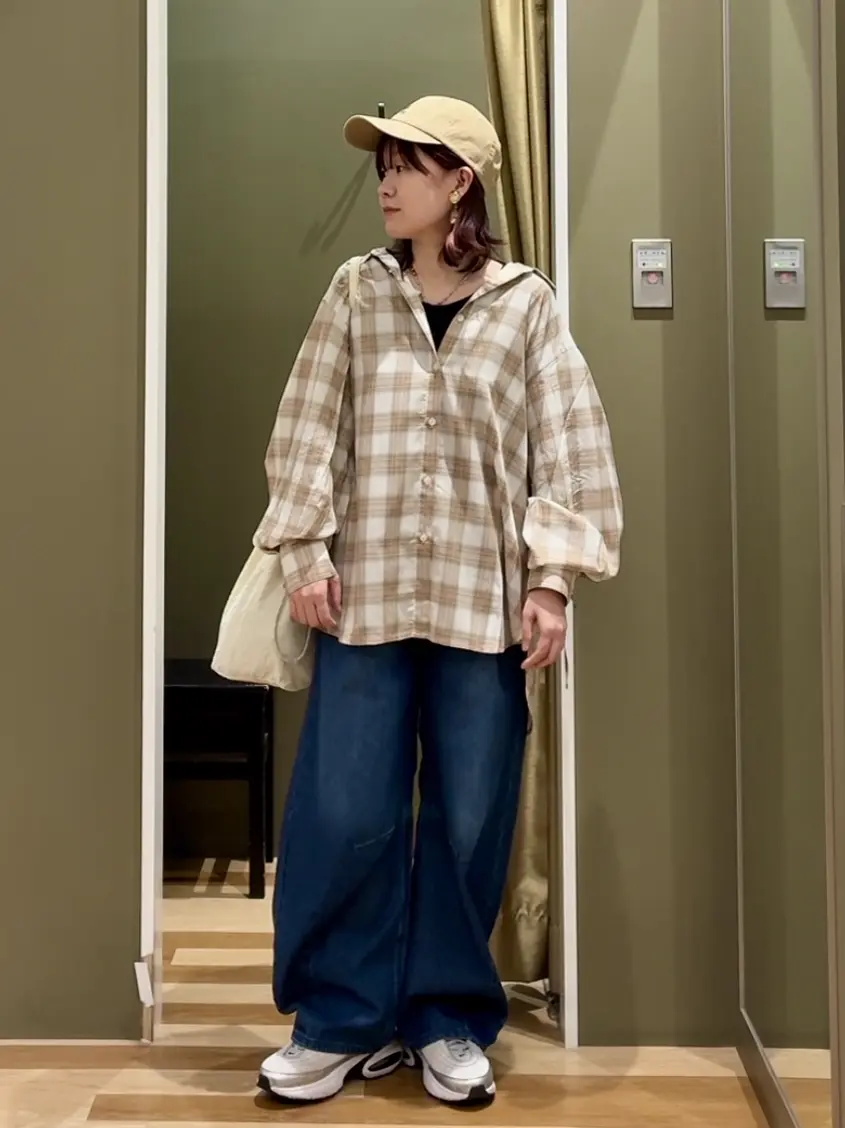 ウエストタックコクーンデニムパンツ/Green Parks（グリーン パークス