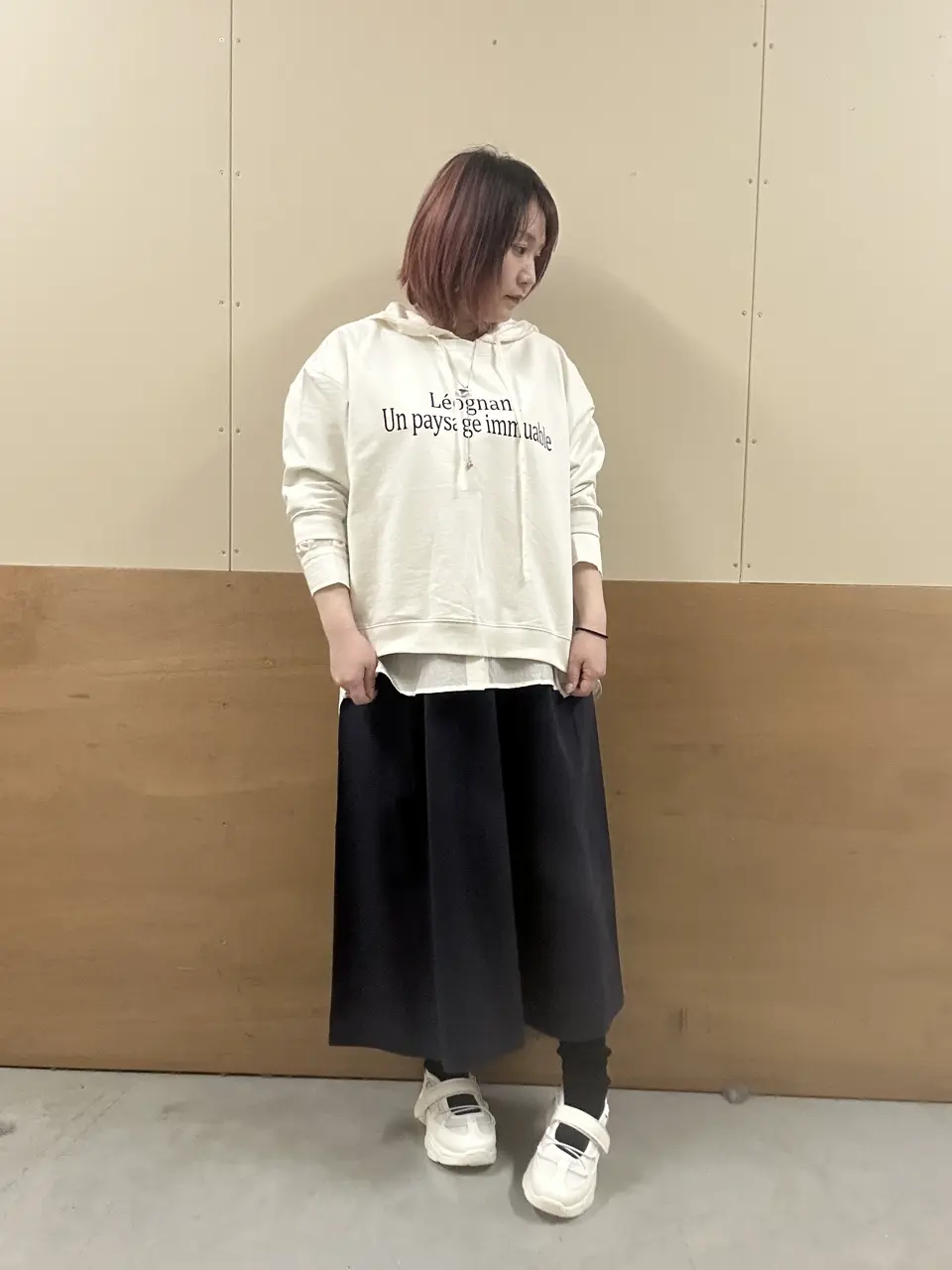 七分袖ロゴ裏毛プルオーバー/Green Parks（グリーン パークス）の