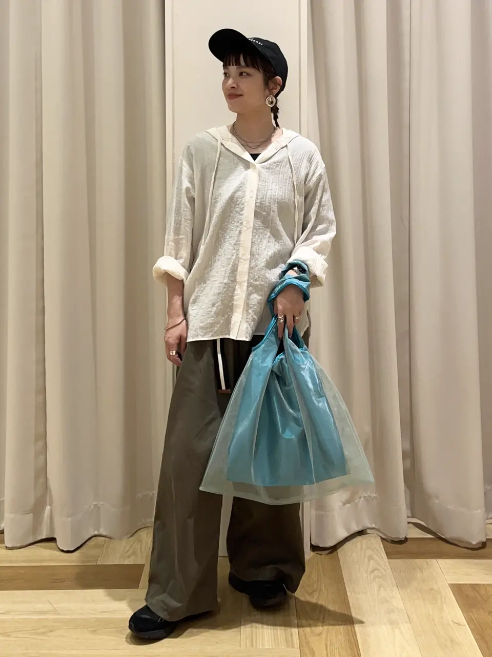 45R・ゴマチノタックレース・キュロットワイドパンツ チノタックワイドパンツ/Green Parks（グリーン パークス）のワイド