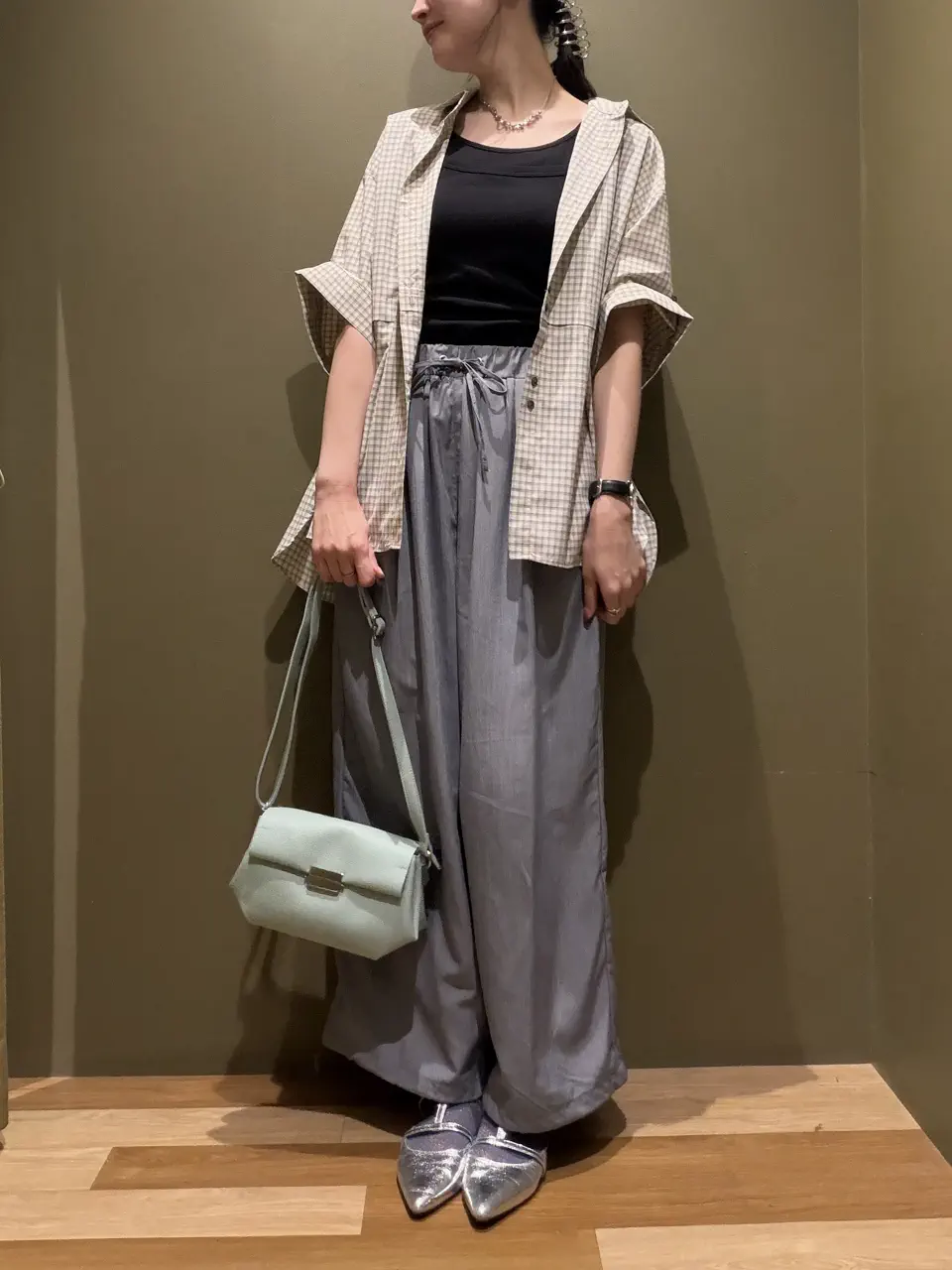 45R フライスのバッテンキャミ（トップ）　02グレー 新品未開封 5/4/2026のshinaの投稿