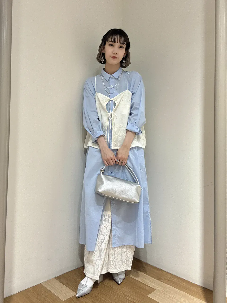 前後2WAYレース刺繍ビスチェ/Green Parks（グリーン パークス）の