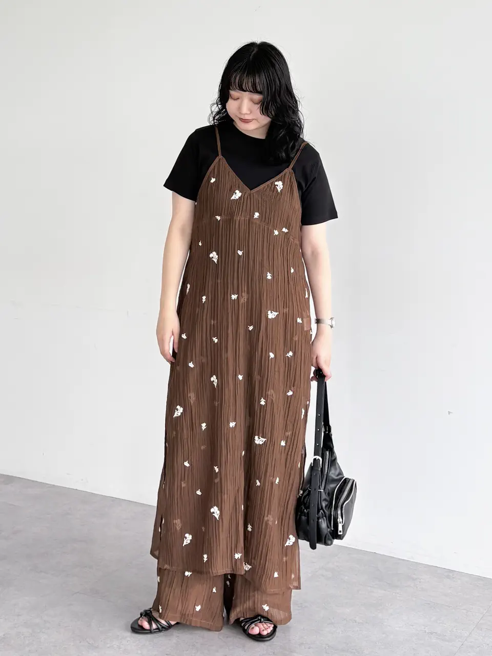 花柄刺繍キャミワンピース/Green Parks（グリーン パークス）のキャミ