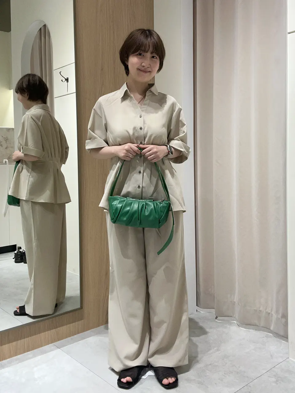 ≪USED≫SET2点 シャツパンツセットアップ/Green Parks（グリーン