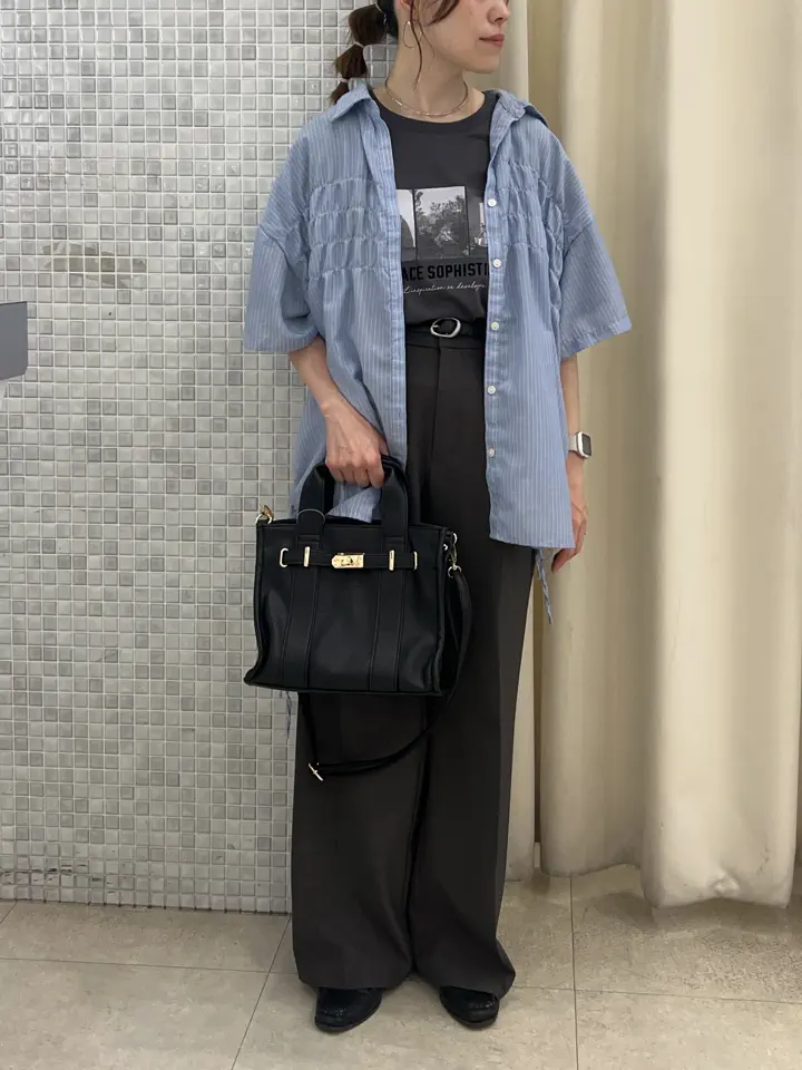 きれシルストレートワイドパンツ/Green Parks（グリーン パークス）の