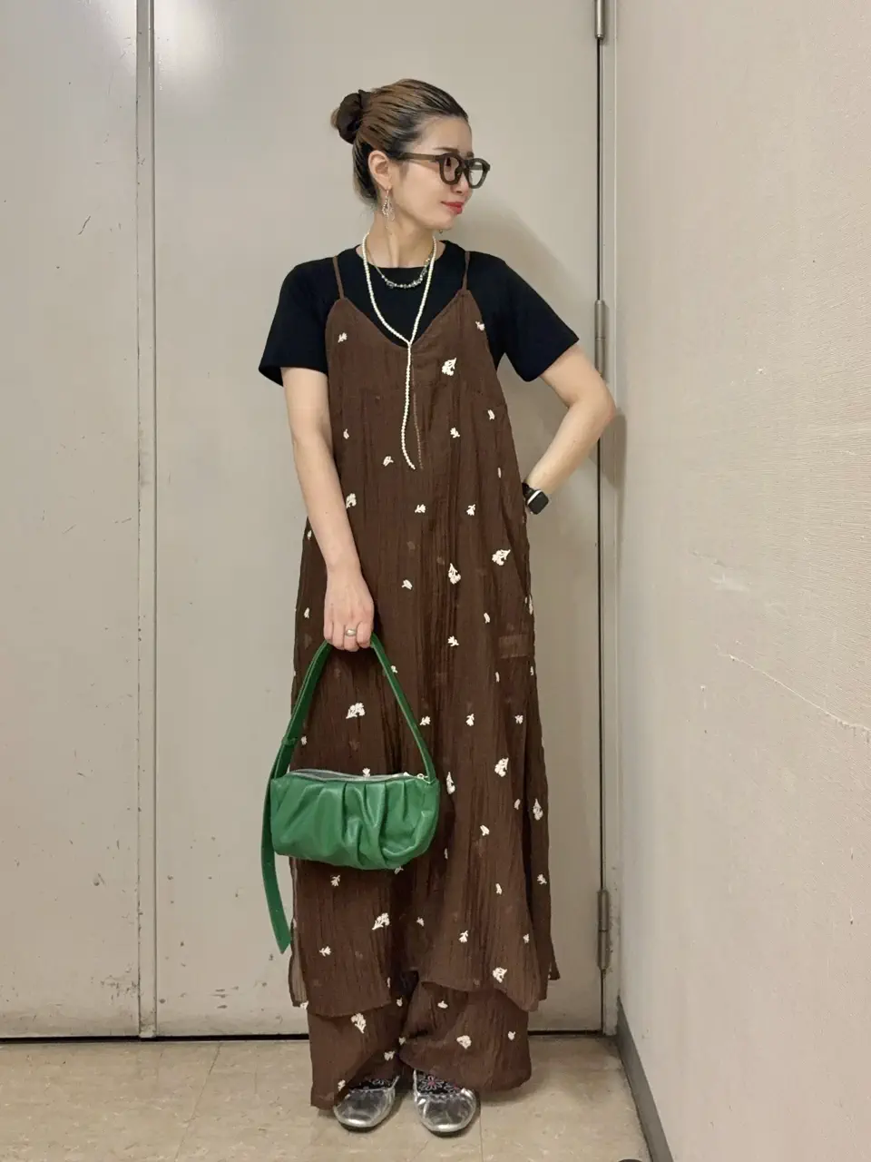 花柄刺繍キャミワンピース/Green Parks（グリーン パークス）のキャミ