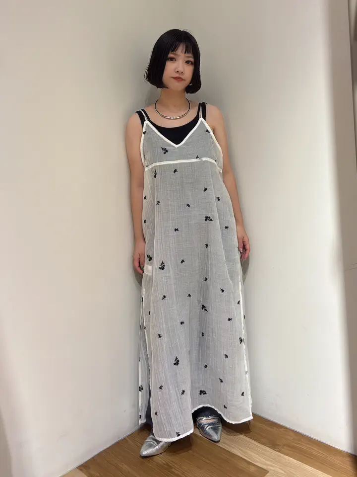 花柄刺繍キャミワンピース/Green Parks（グリーン パークス）のキャミ